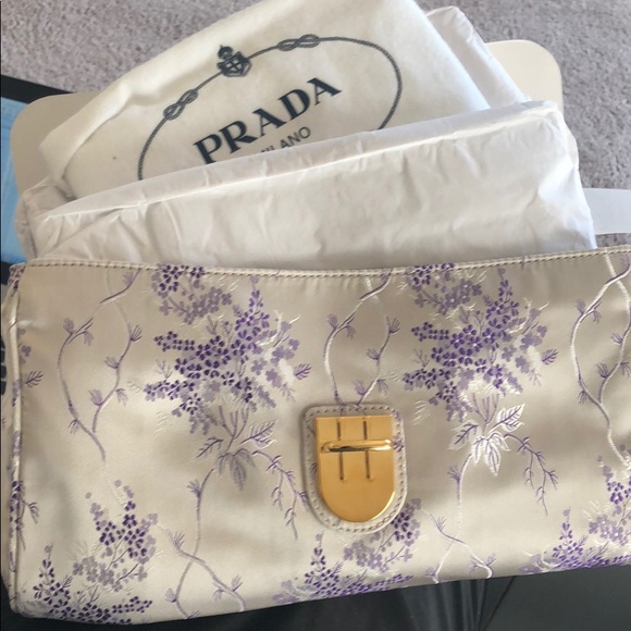prada brocade shoulder bag